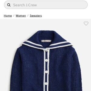 J. Crew Textured sailor cardigan sweater